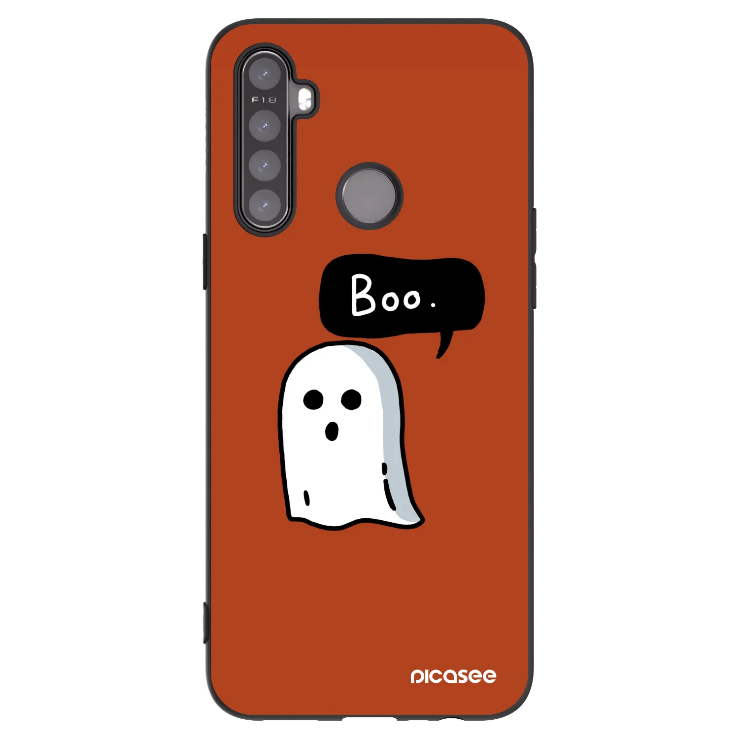 Picasee Μαύρη θήκη σιλικόνης για Realme 5 - Boo
