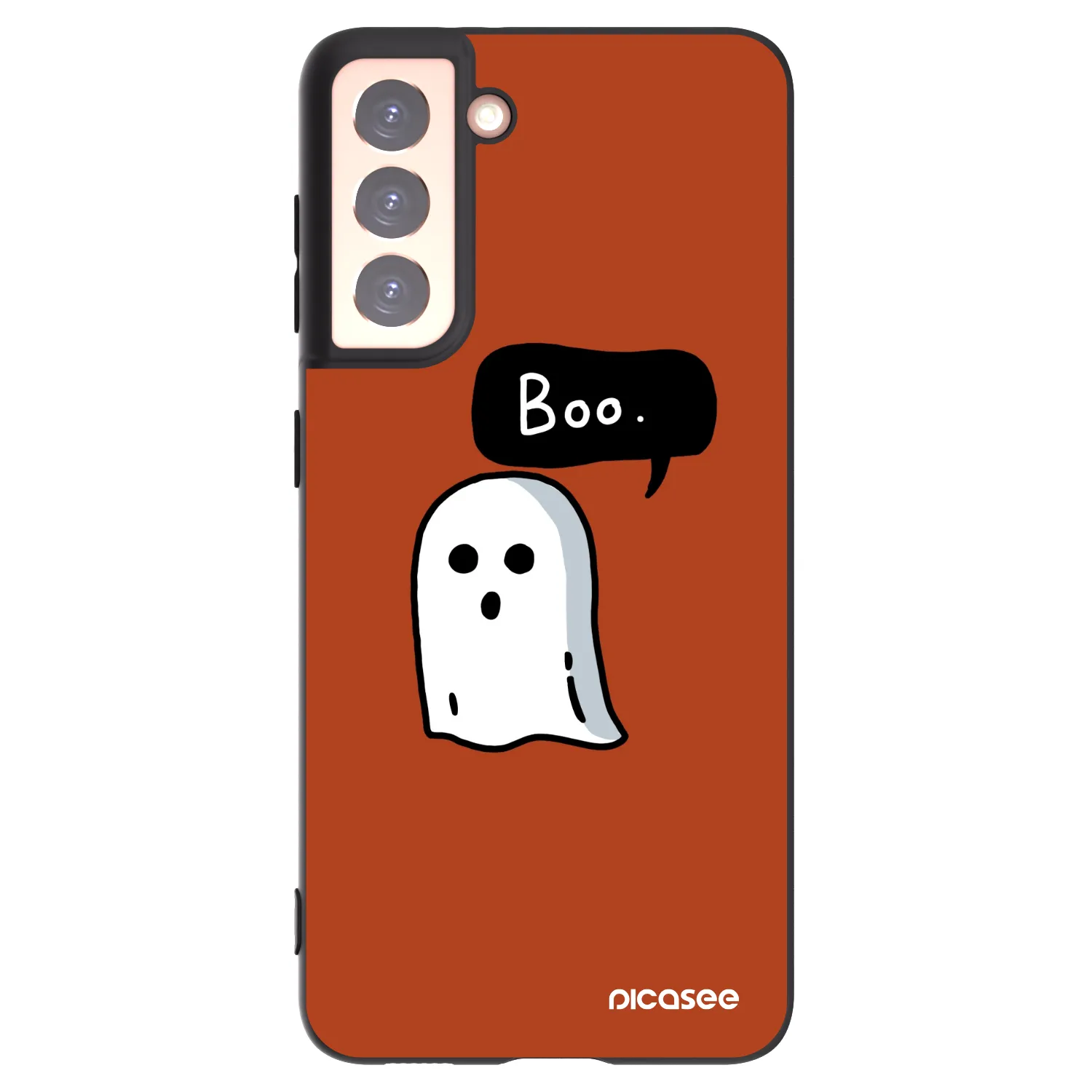 Picasee Μαύρη θήκη σιλικόνης για Samsung Galaxy S21 5G G991B - Boo