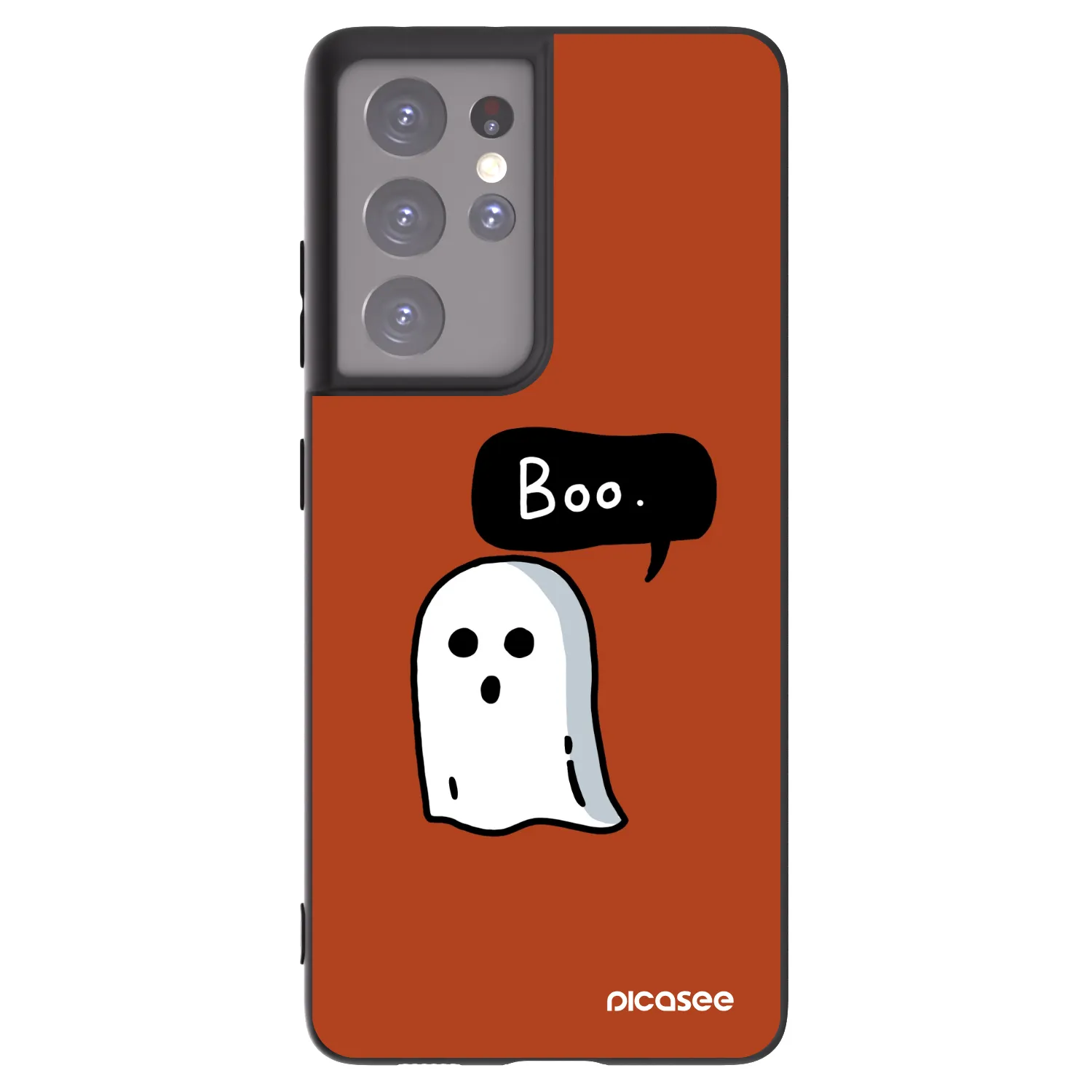 Picasee Μαύρη θήκη σιλικόνης για Samsung Galaxy S21 Ultra 5G G998B - Boo