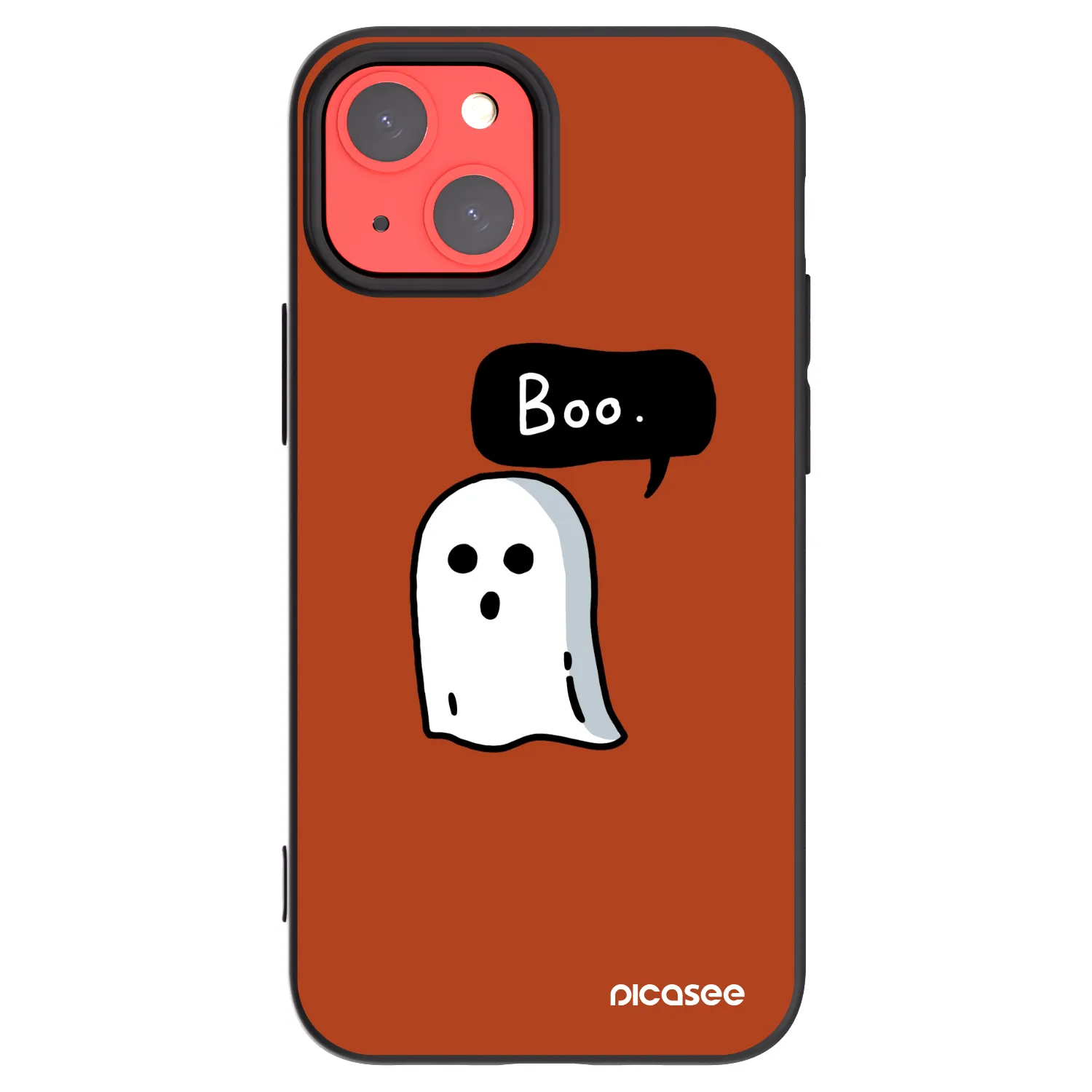 Picasee Μαύρη θήκη σιλικόνης για Apple iPhone 13 mini - Boo