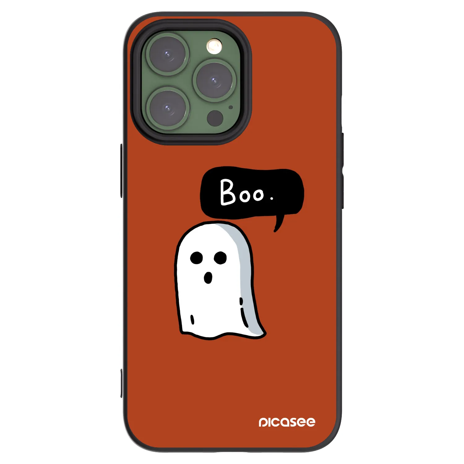 Picasee Μαύρη θήκη σιλικόνης για Apple iPhone 13 Pro - Boo
