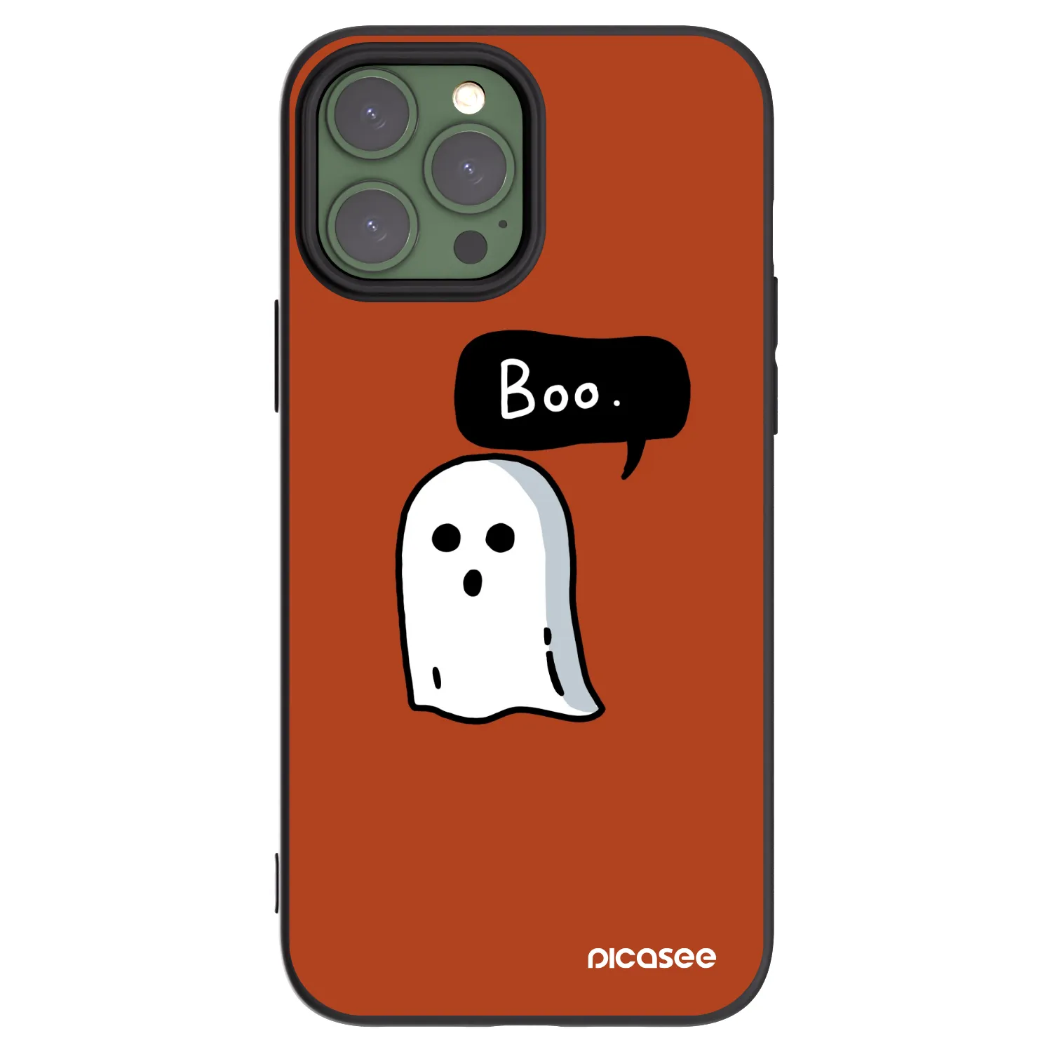Picasee Μαύρη θήκη σιλικόνης για Apple iPhone 13 Pro Max - Boo