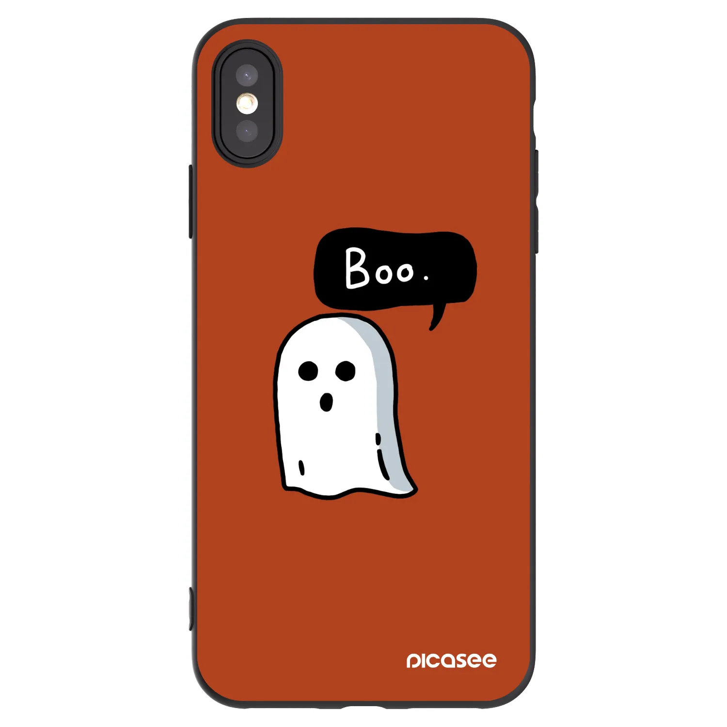 Picasee Μαύρη θήκη σιλικόνης για Apple iPhone XS Max - Boo