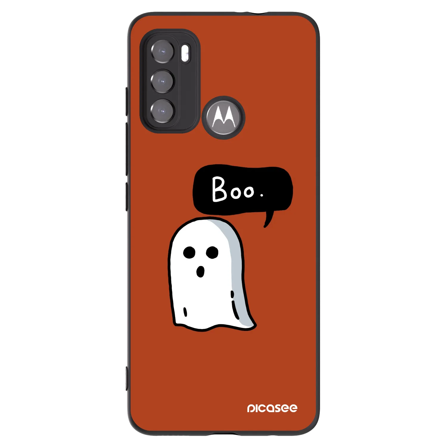 Picasee Μαύρη θήκη σιλικόνης για Motorola Moto G60 - Boo