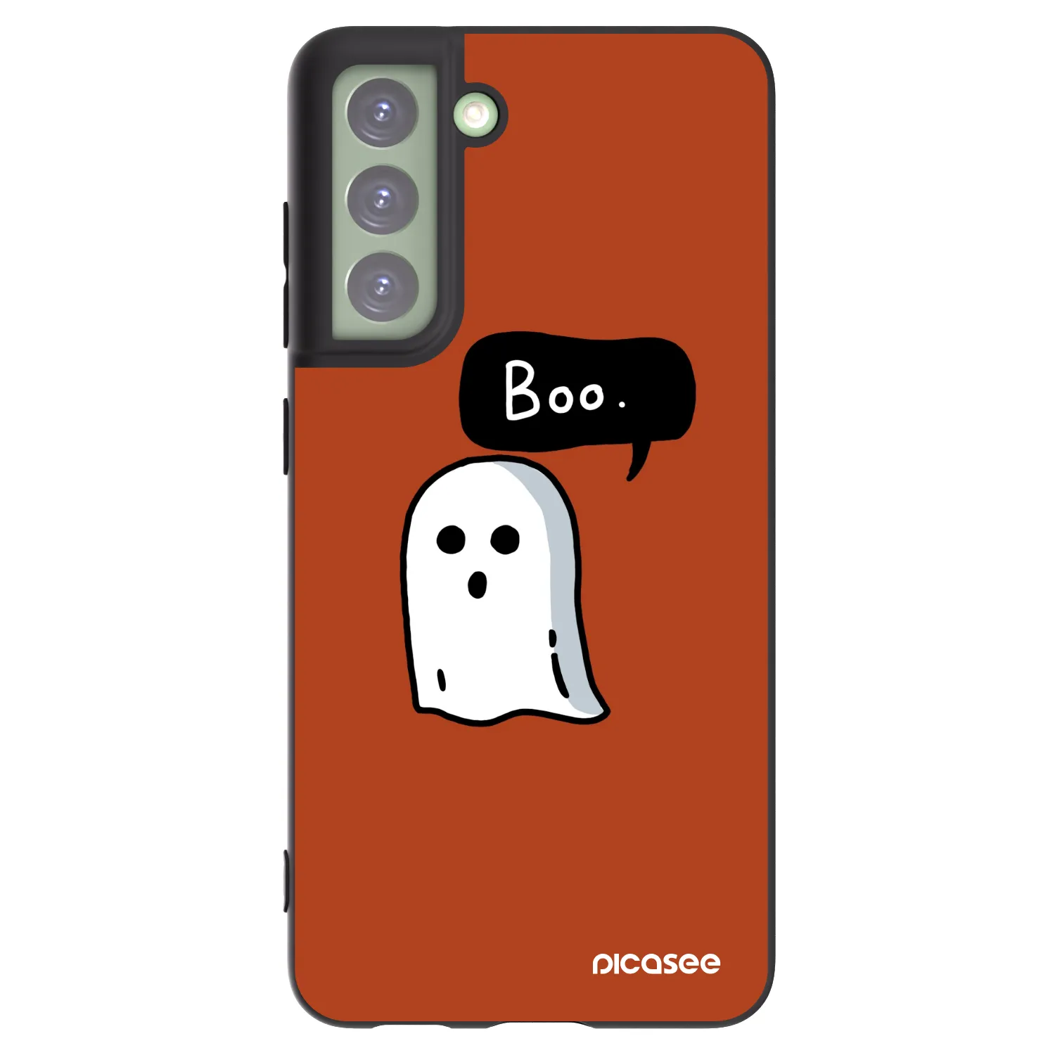 Picasee Μαύρη θήκη σιλικόνης για Samsung Galaxy S21 FE 5G - Boo
