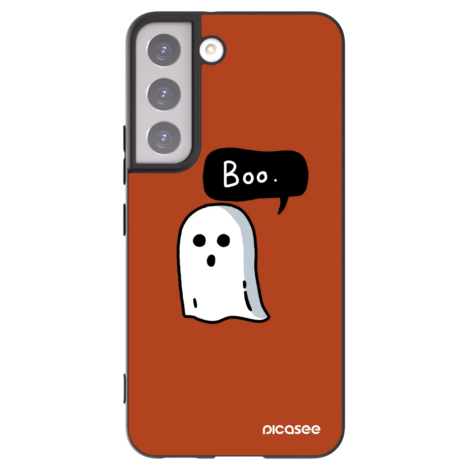 Picasee Μαύρη θήκη σιλικόνης για Samsung Galaxy S22 5G - Boo