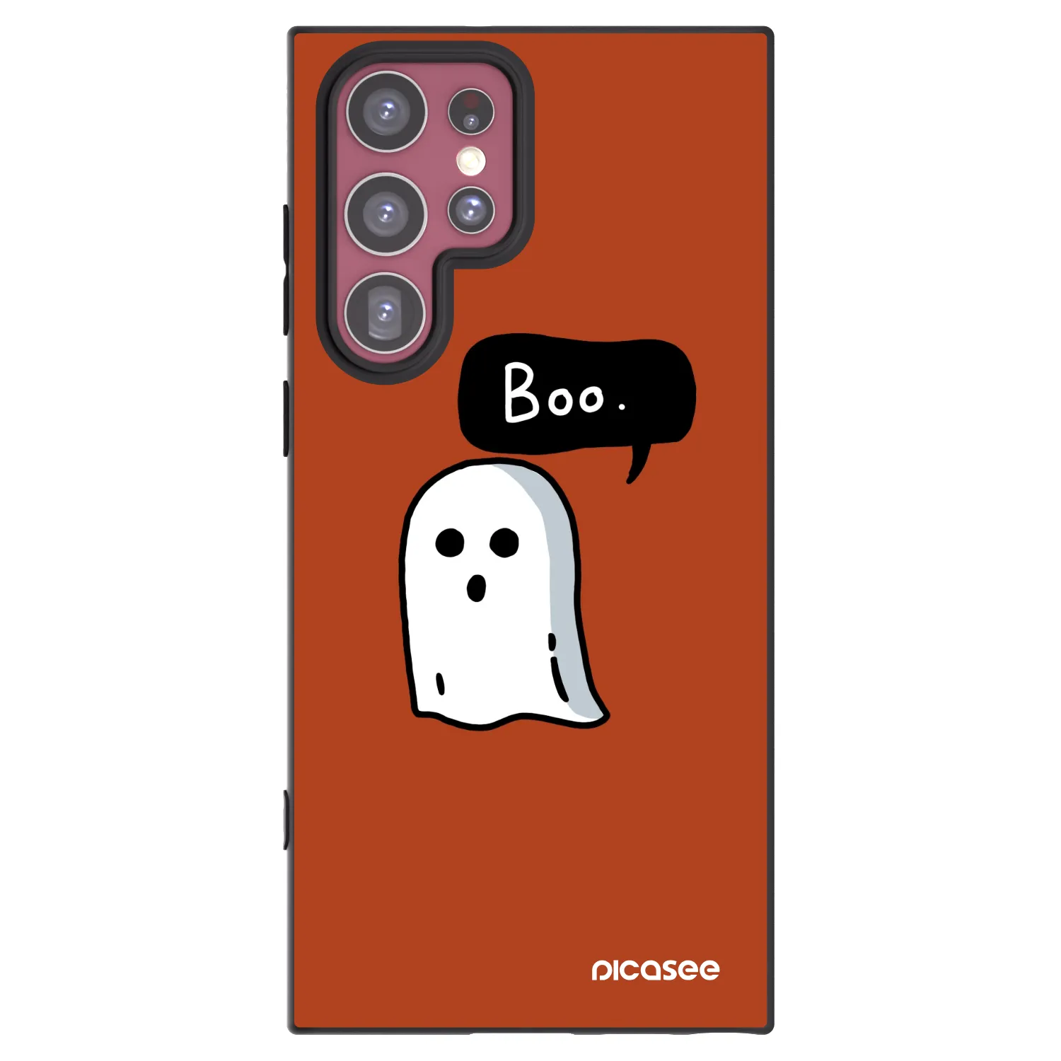 Picasee Μαύρη θήκη σιλικόνης για Samsung Galaxy S22 Ultra 5G - Boo