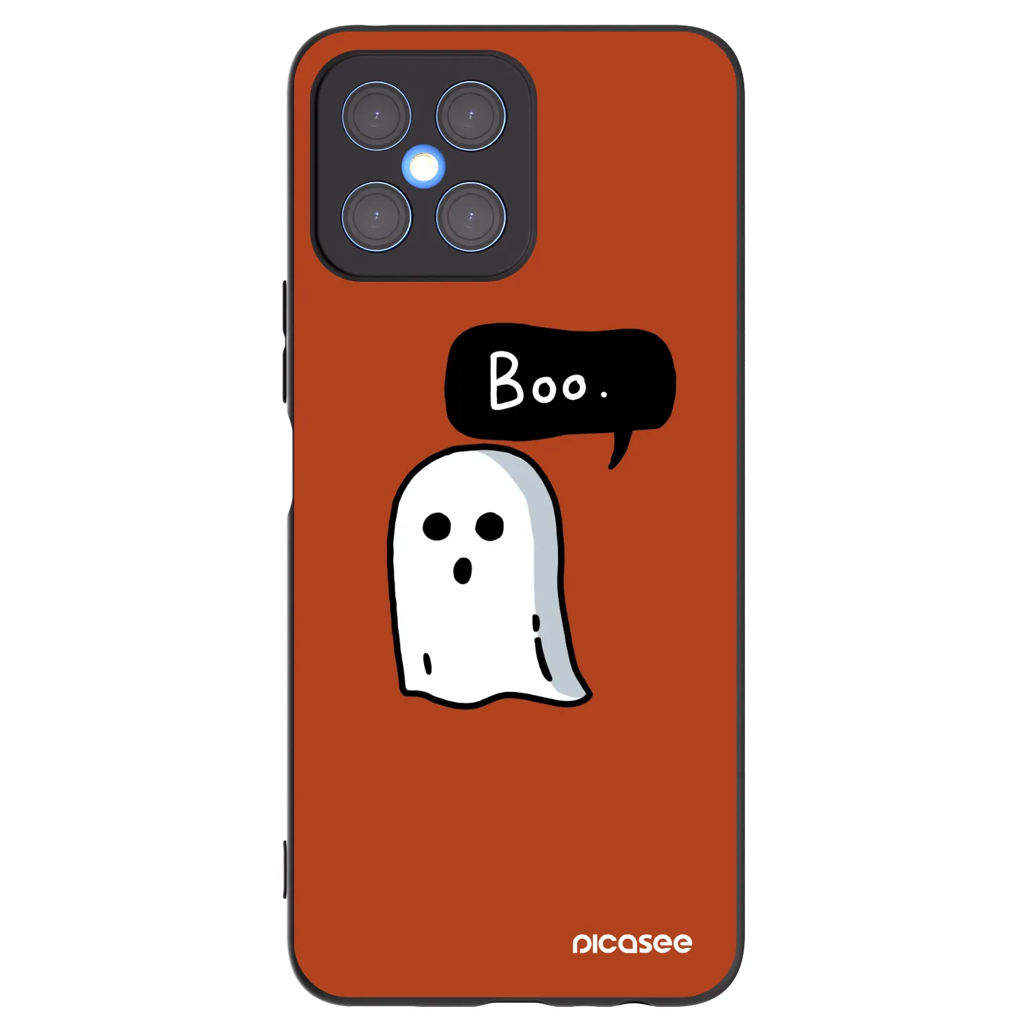 Picasee Μαύρη θήκη σιλικόνης για Honor X8 4G - Boo