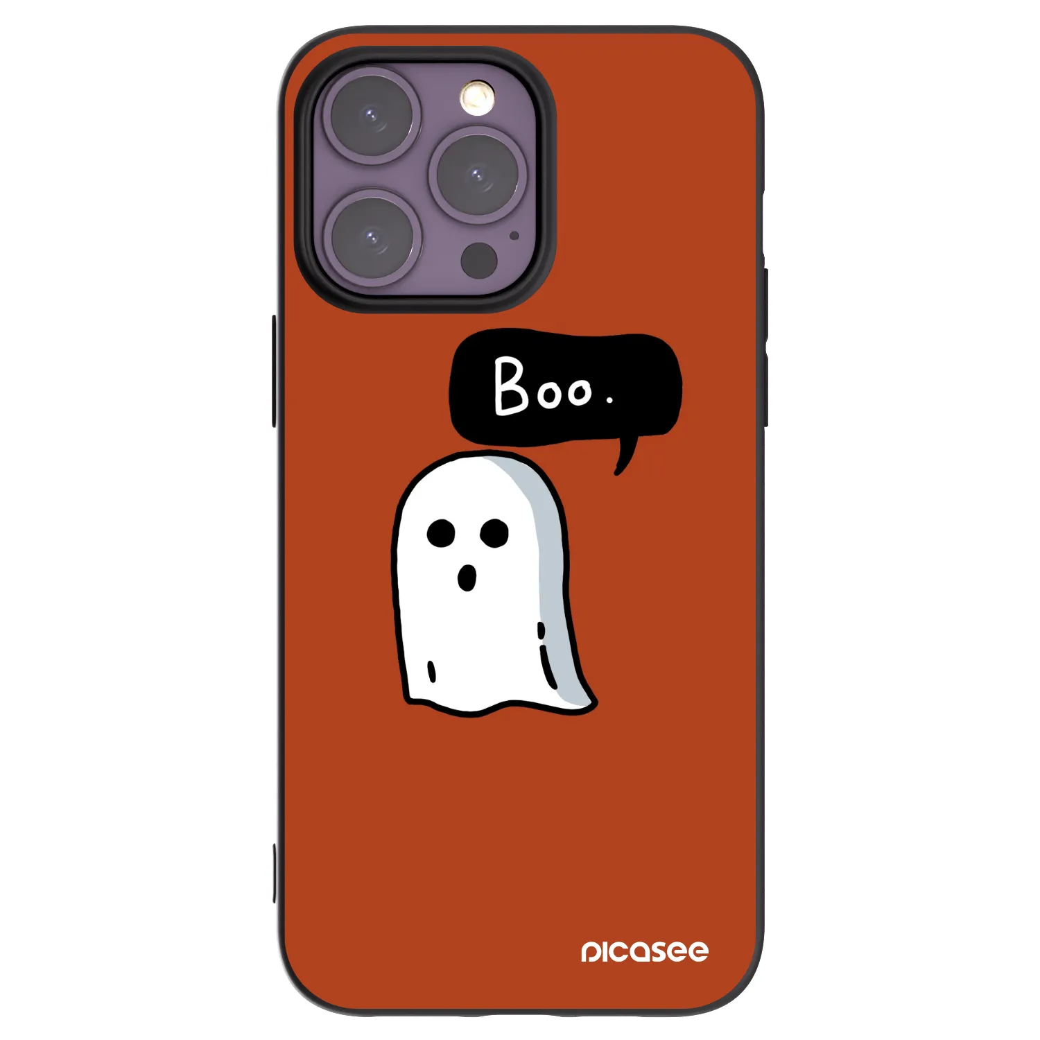Picasee Μαύρη θήκη σιλικόνης για Apple iPhone 14 Pro Max - Boo