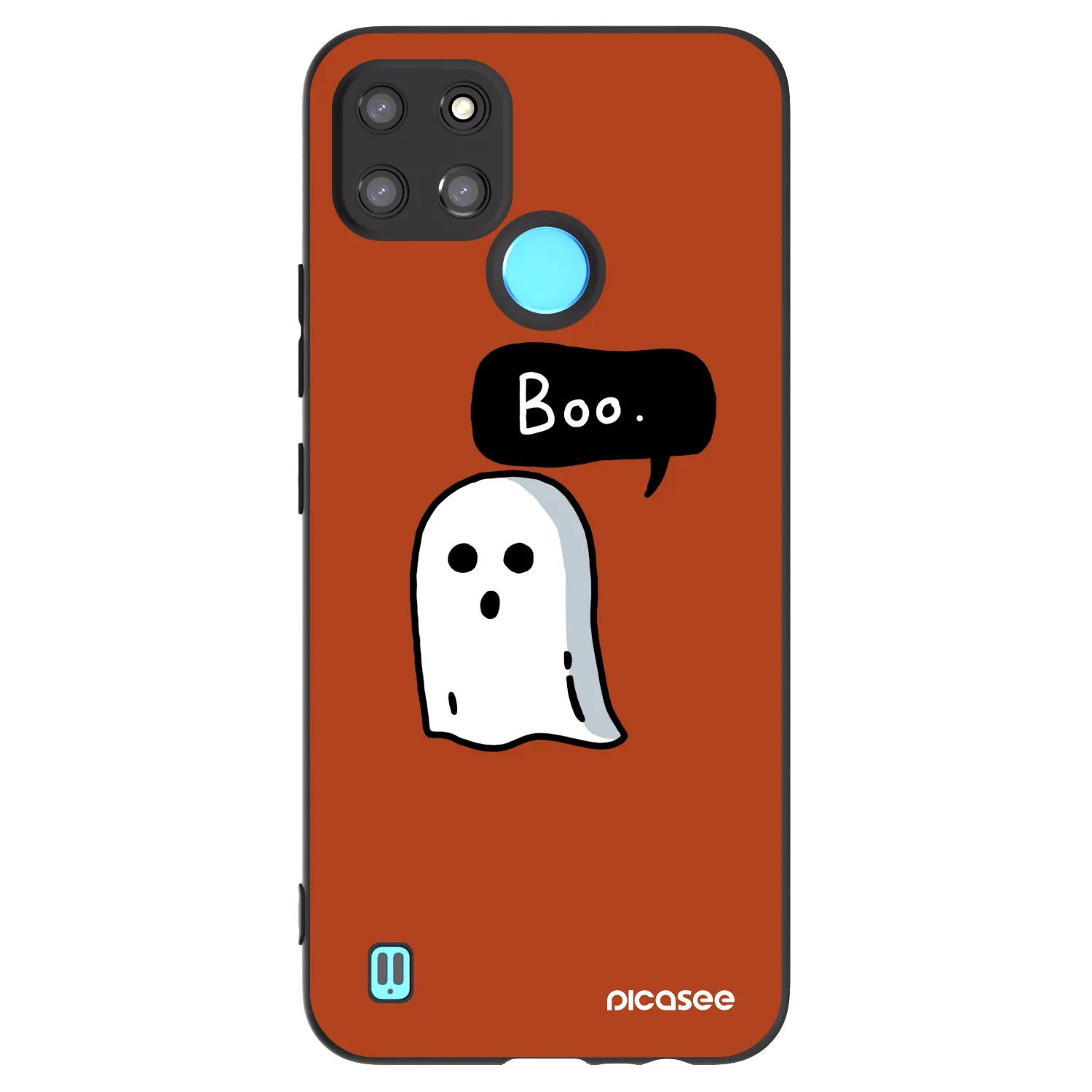 Picasee Μαύρη θήκη σιλικόνης για Realme C21Y - Boo