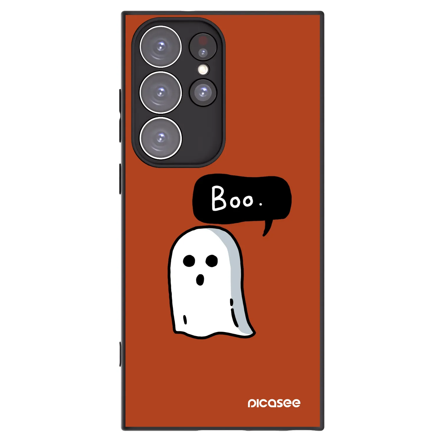 Picasee Μαύρη θήκη σιλικόνης για Samsung Galaxy S23 Ultra 5G - Boo