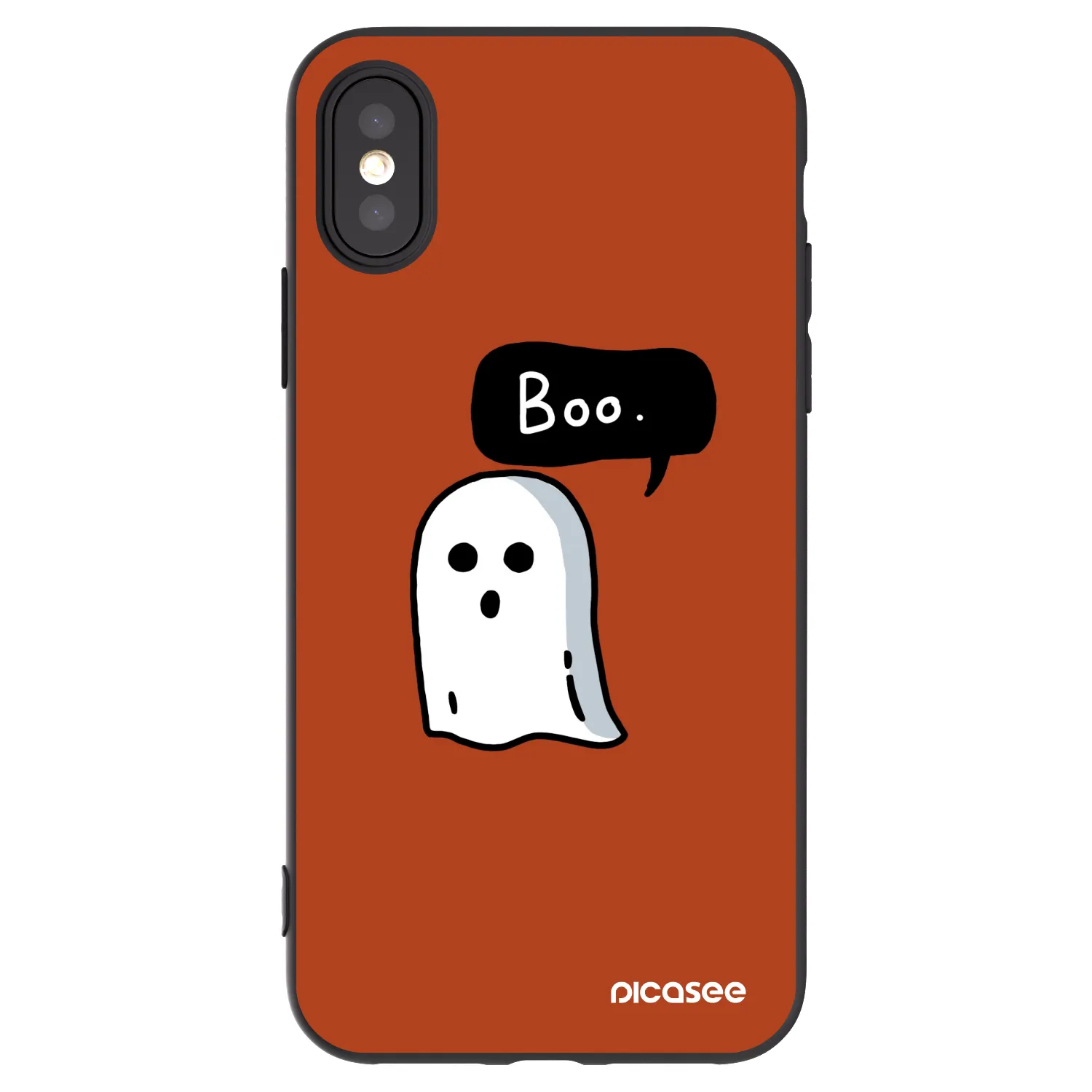 Picasee Μαύρη θήκη σιλικόνης για Apple iPhone X/XS - Boo