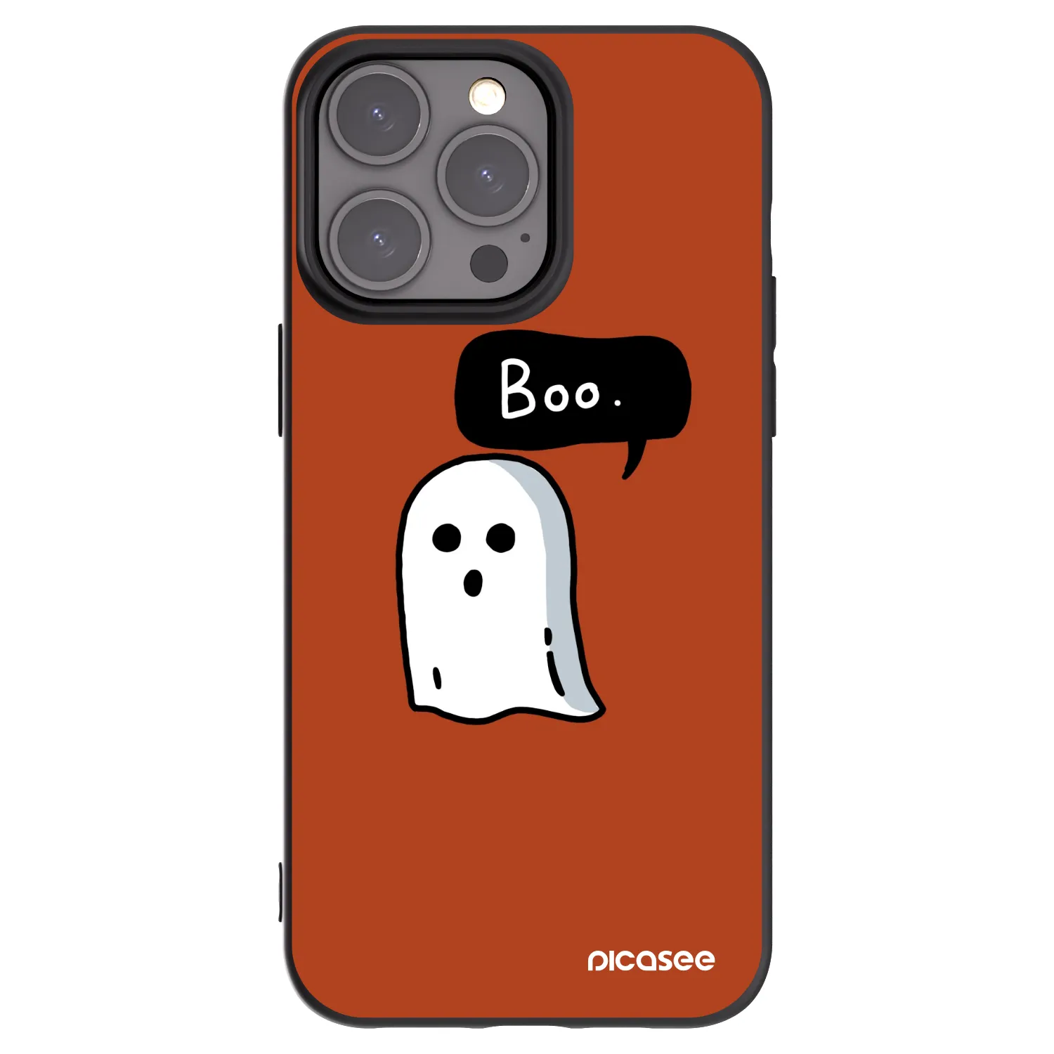 Picasee Μαύρη θήκη σιλικόνης για Apple iPhone 15 Pro Max - Boo