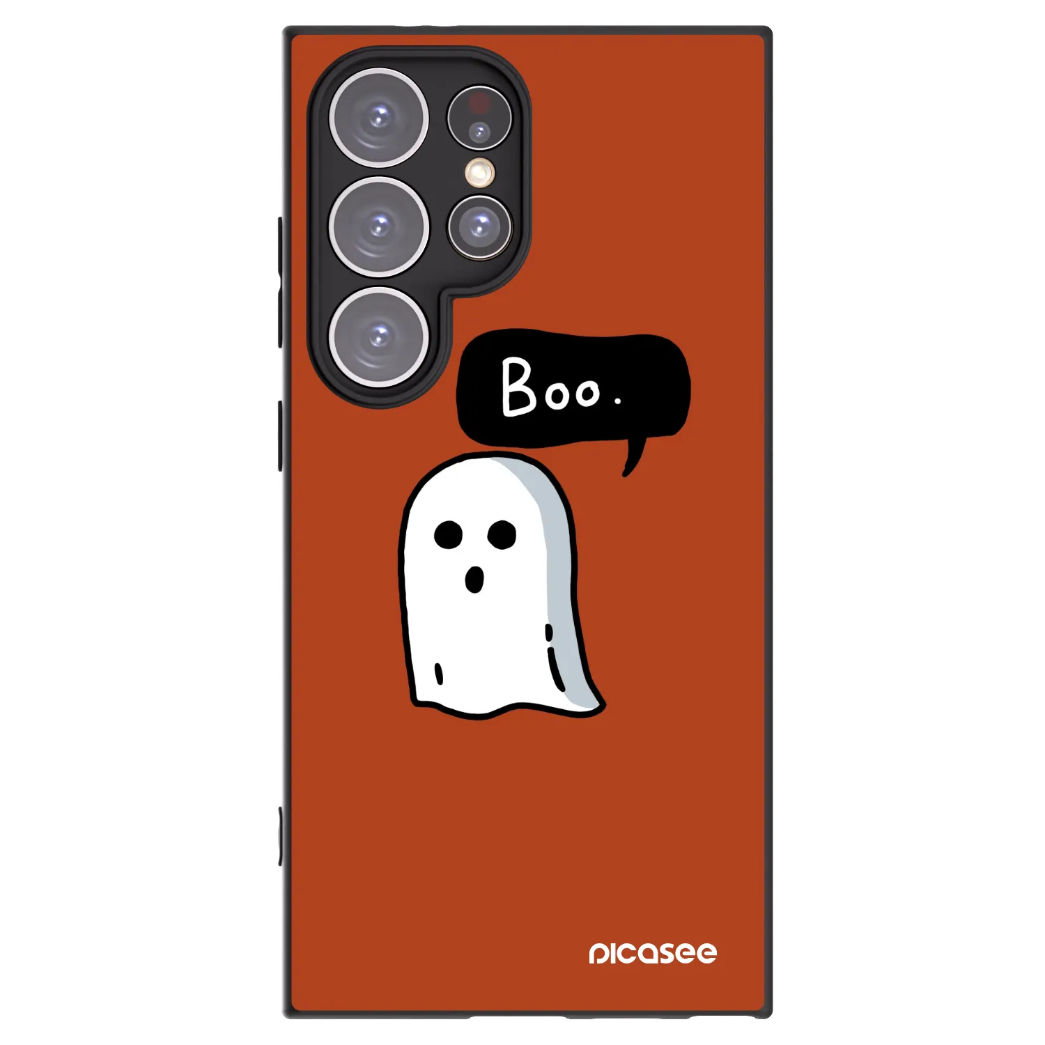 Picasee Μαύρη θήκη σιλικόνης για Samsung Galaxy S24 Ultra S928B 5G - Boo