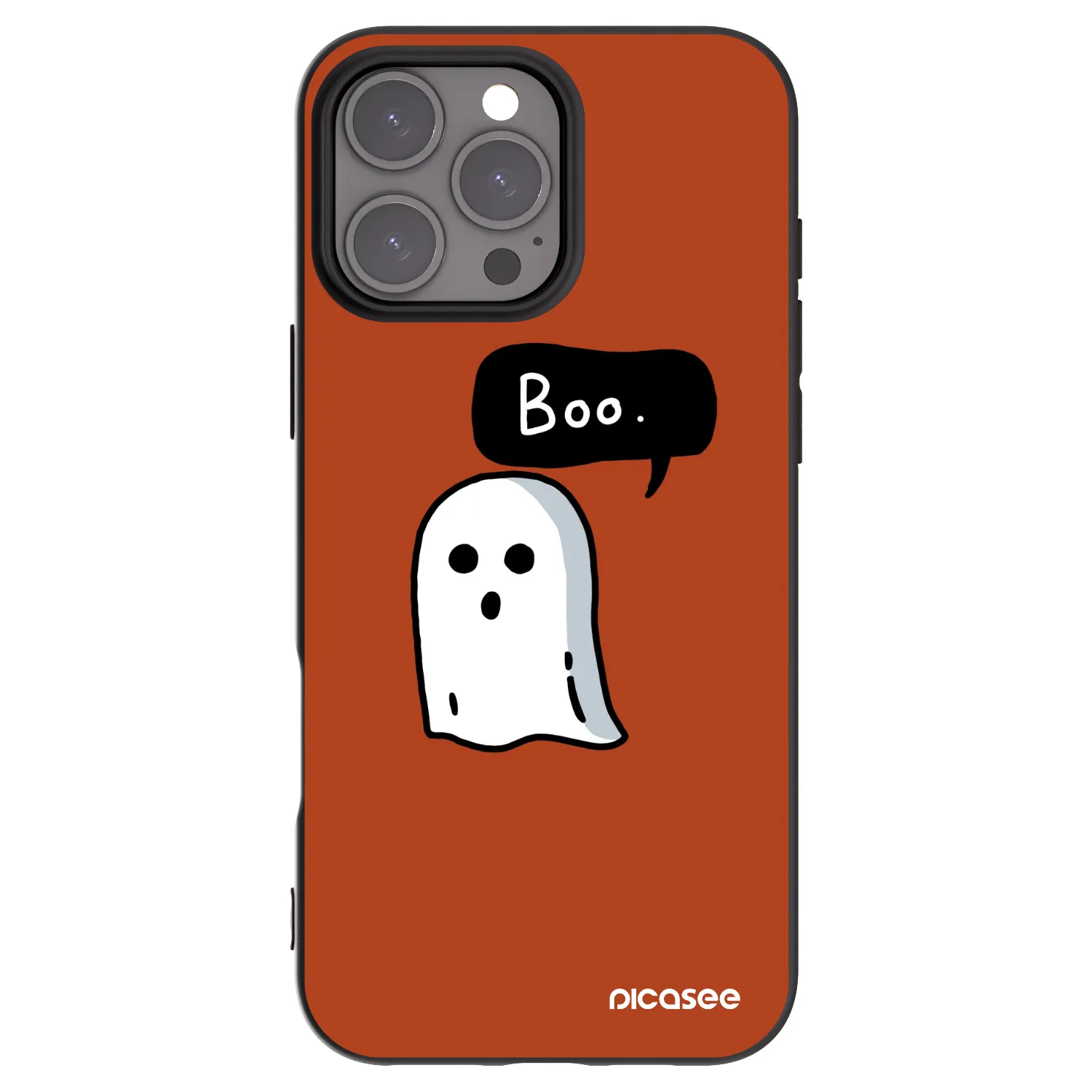 Picasee Μαύρη θήκη σιλικόνης για Apple iPhone 16 Pro Max - Boo