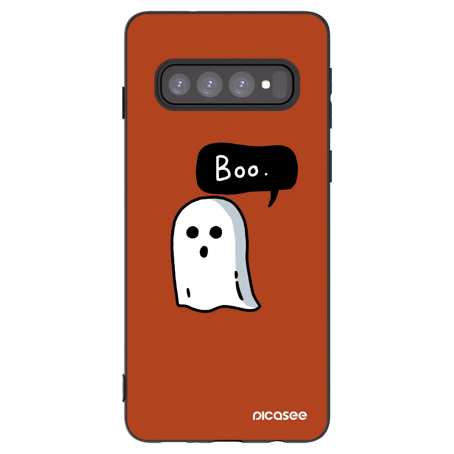 Picasee Μαύρη θήκη σιλικόνης για Samsung Galaxy S10 G973 - Boo