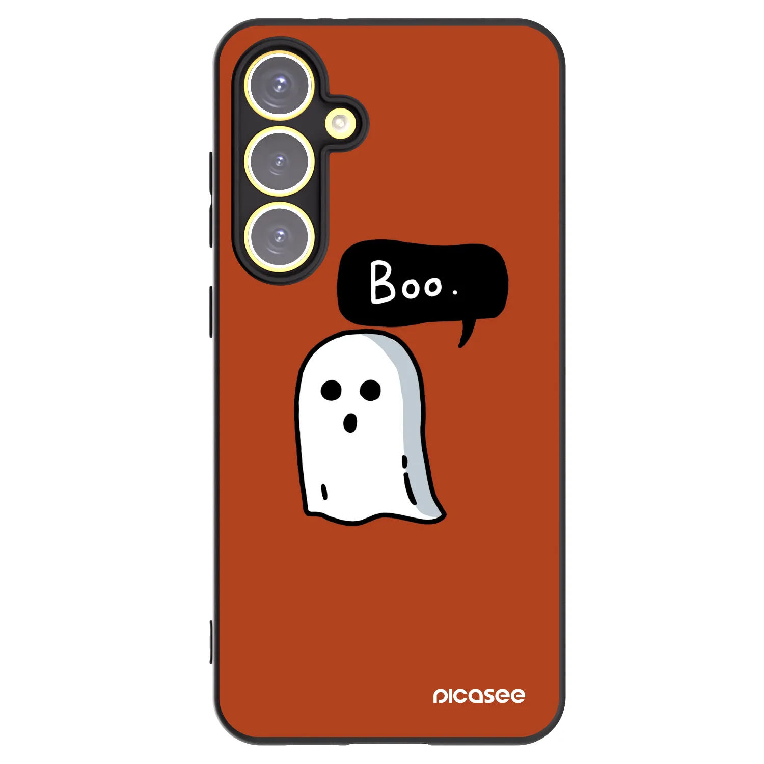 Picasee Μαύρη θήκη σιλικόνης για Samsung Galaxy S24 FE S721B - Boo