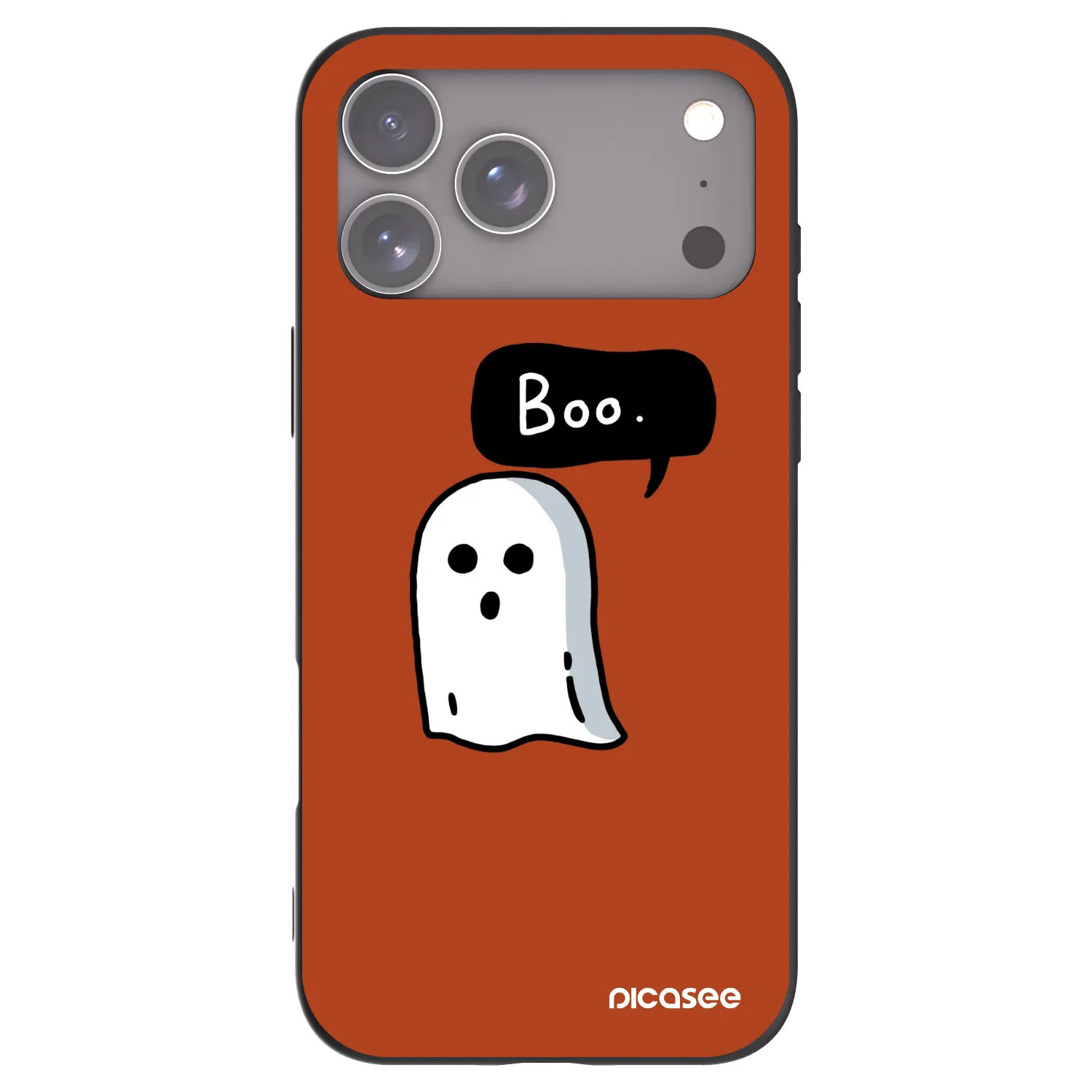 Picasee Μαύρη θήκη σιλικόνης για Apple iPhone 17 Pro Max - Boo