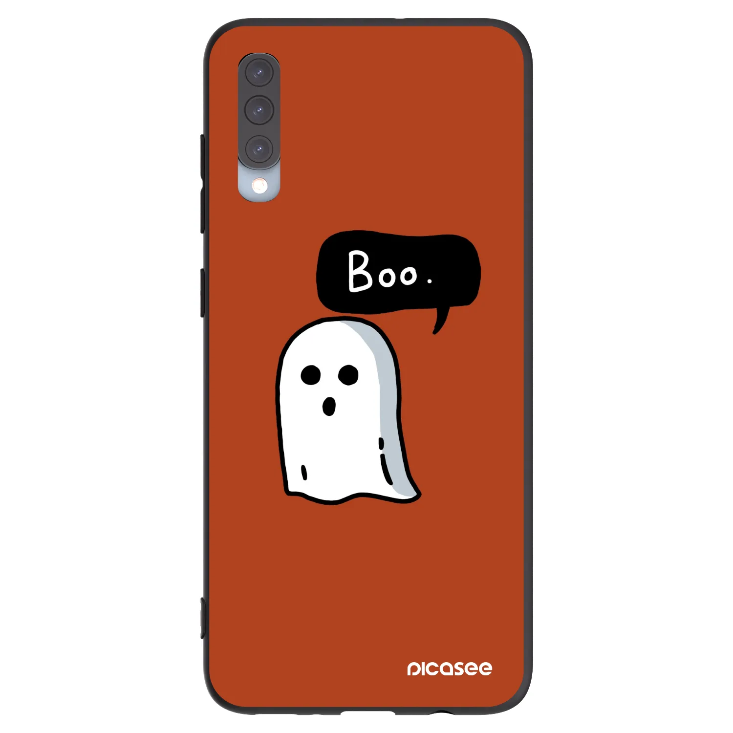 Picasee Μαύρη θήκη σιλικόνης για Samsung Galaxy A70 A705F - Boo