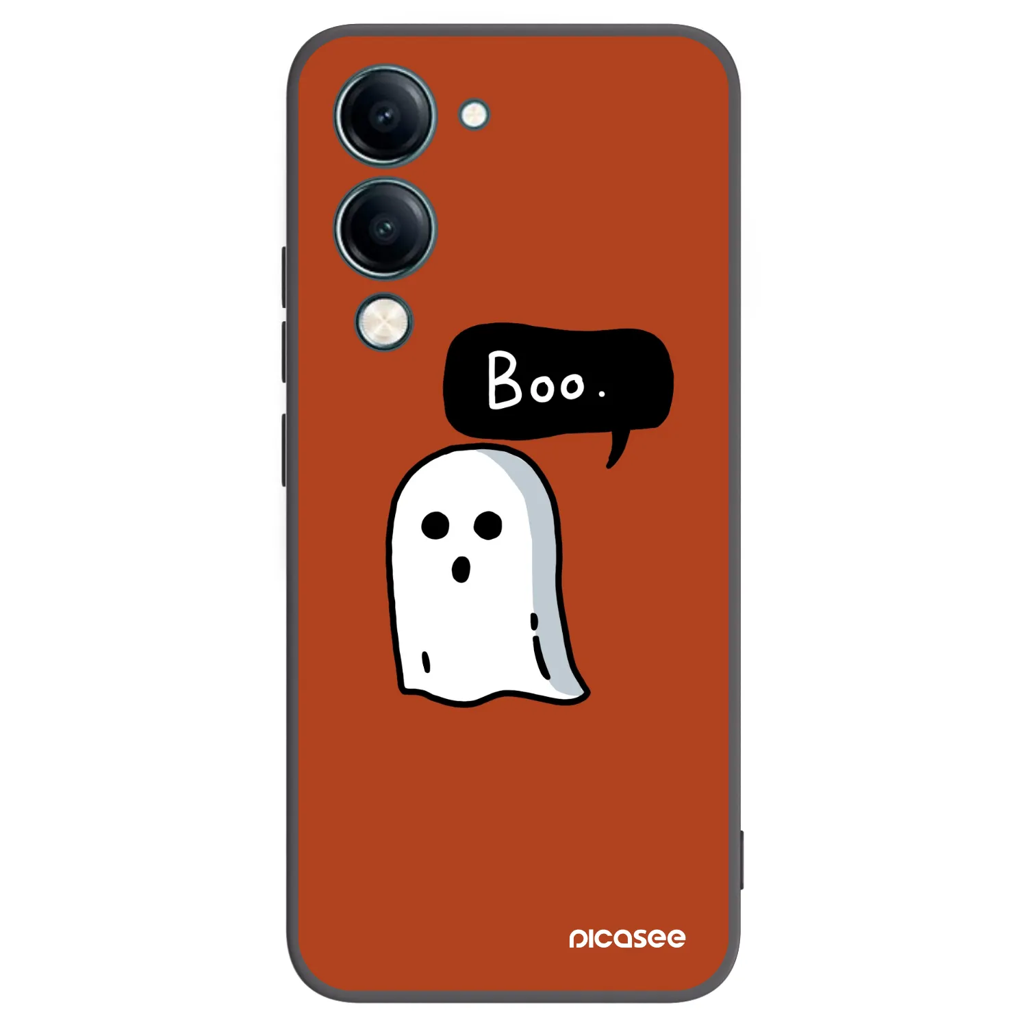 Picasee Μαύρη θήκη σιλικόνης για Vivo Y29s 5G - Boo