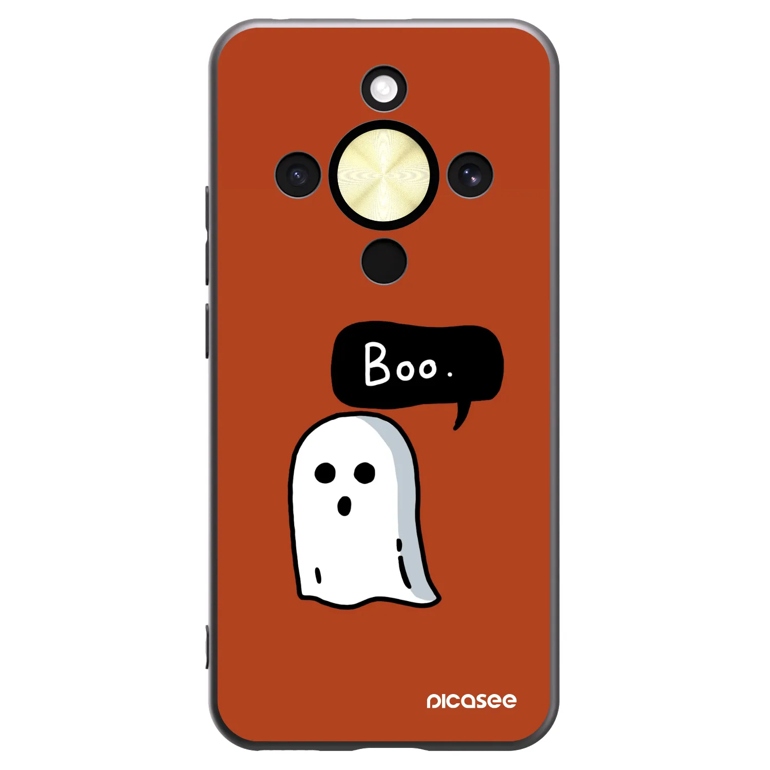 Picasee Μαύρη θήκη σιλικόνης για Honor Magic8 Lite 5G - Boo