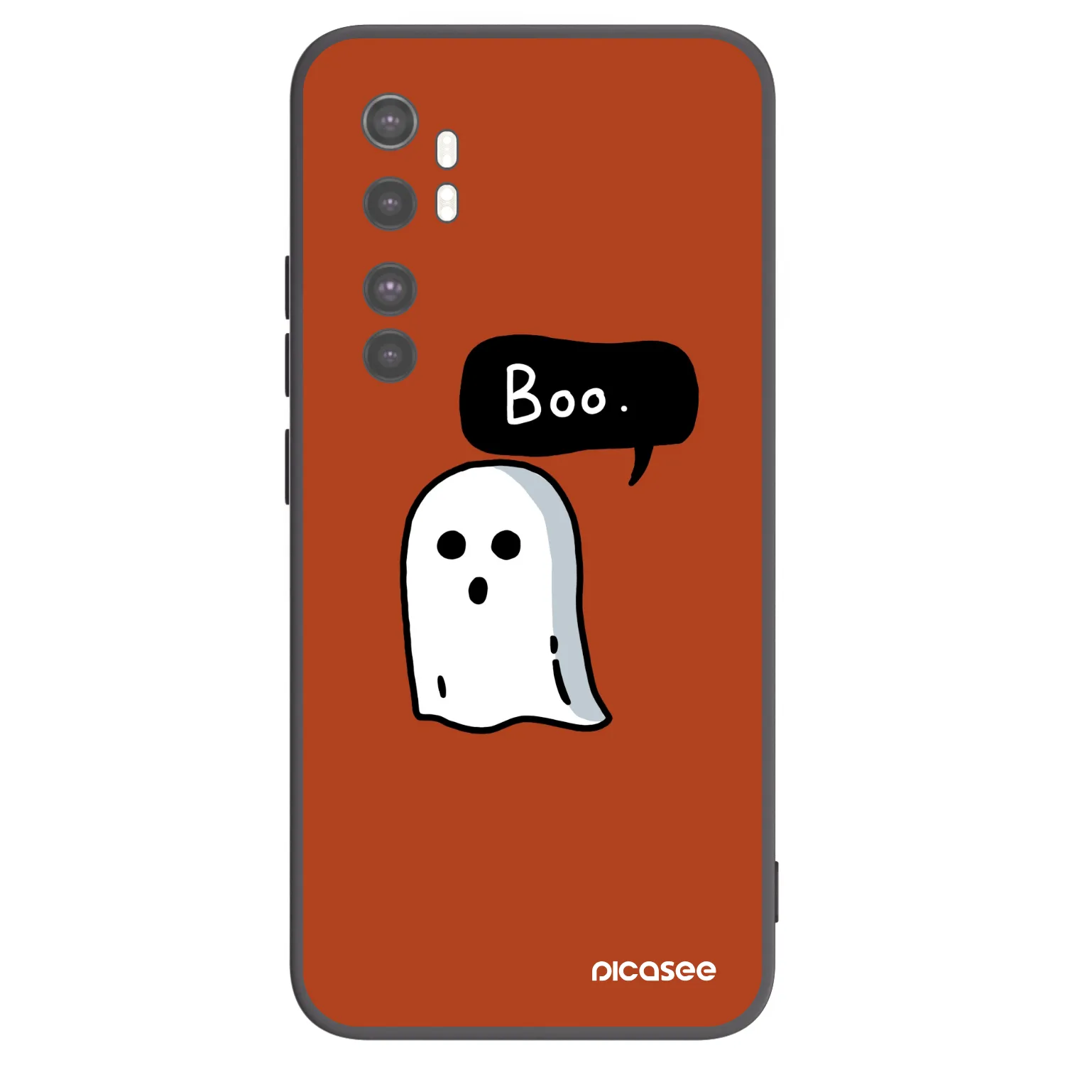Picasee Μαύρη θήκη σιλικόνης για Xiaomi Mi Note 10 Lite - Boo