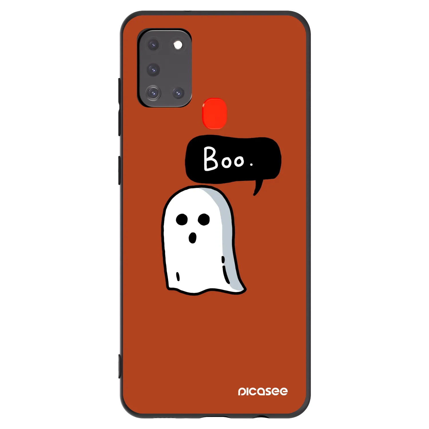 Picasee Μαύρη θήκη σιλικόνης για Samsung Galaxy A21s - Boo