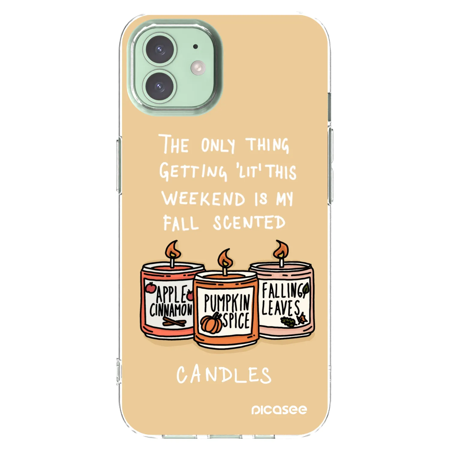 Picasee διαφανής θήκη σιλικόνης Apple iPhone 12 - Candles