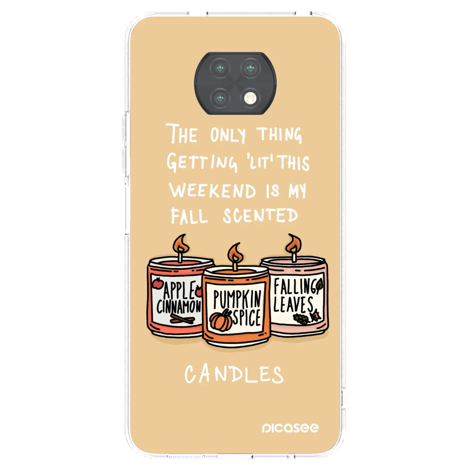 Picasee διαφανής θήκη σιλικόνης Xiaomi Redmi Note 9T - Candles