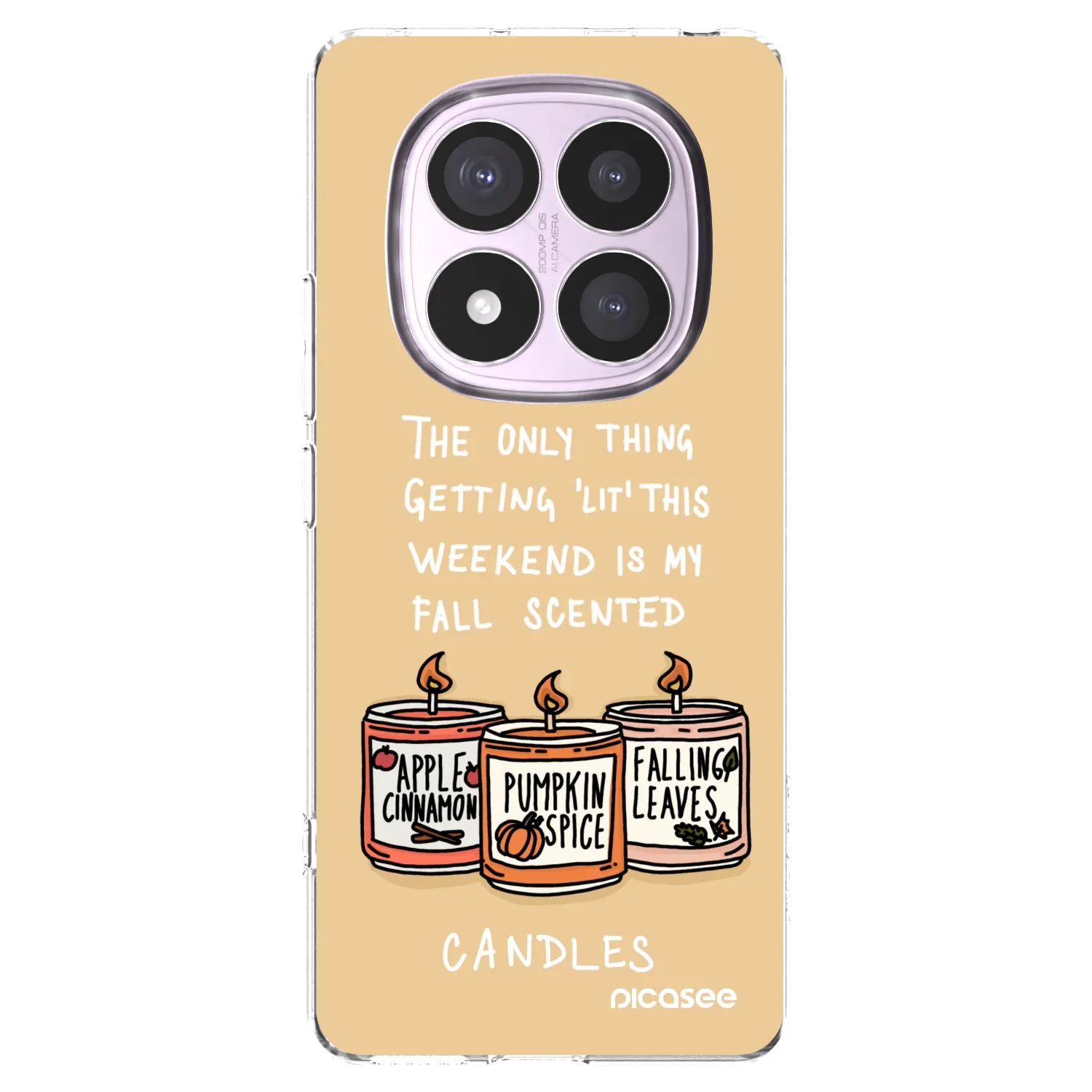 Picasee διαφανής θήκη σιλικόνης Xiaomi Redmi Note 14 Pro 5G - Candles