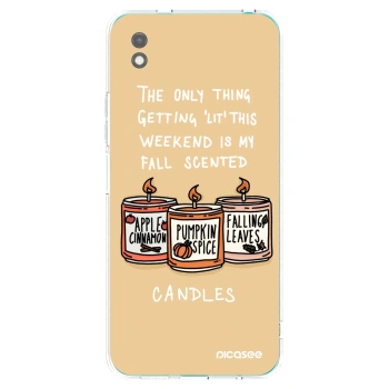 Picasee Μαύρη θήκη σιλικόνης για Xiaomi Redmi 9A - Candles