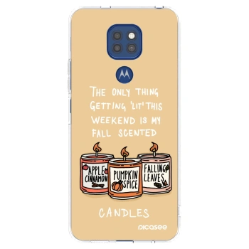 Picasee διαφανής θήκη σιλικόνης Motorola Moto G9 Play - Candles