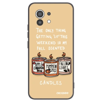 Picasee Μαύρη θήκη σιλικόνης για Xiaomi Mi 11 - Candles