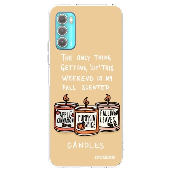 Picasee διαφανής θήκη σιλικόνης Motorola Moto G60 - Candles