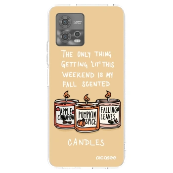 Picasee διαφανής θήκη σιλικόνης Motorola Moto G72 - Candles