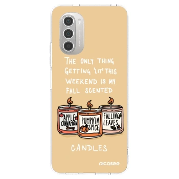 Picasee διαφανής θήκη σιλικόνης Motorola Moto G51 - Candles