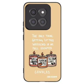 Picasee Μαύρη θήκη σιλικόνης για Xiaomi 14 Pro - Candles