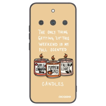 Picasee Μαύρη θήκη σιλικόνης για Realme 11 Pro+ - Candles