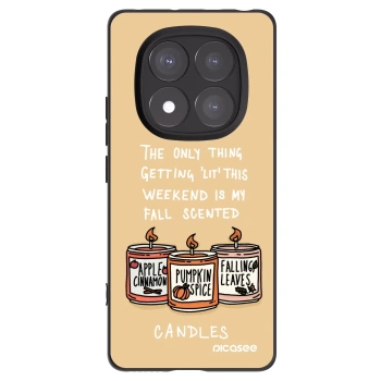 Picasee Μαύρη θήκη σιλικόνης για Xiaomi Redmi Note 14 Pro 5G - Candles