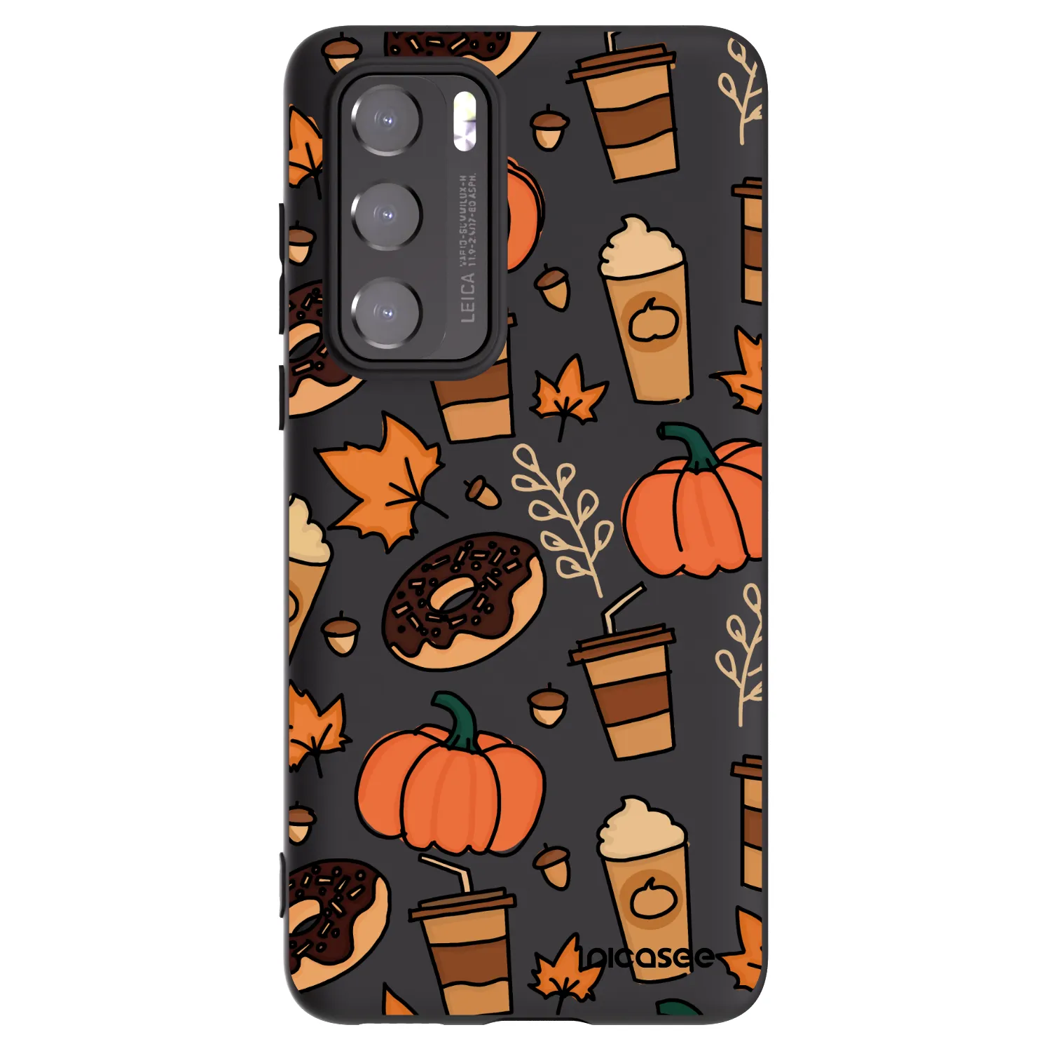 Picasee Μαύρη θήκη σιλικόνης για Huawei P40 - Fallovers