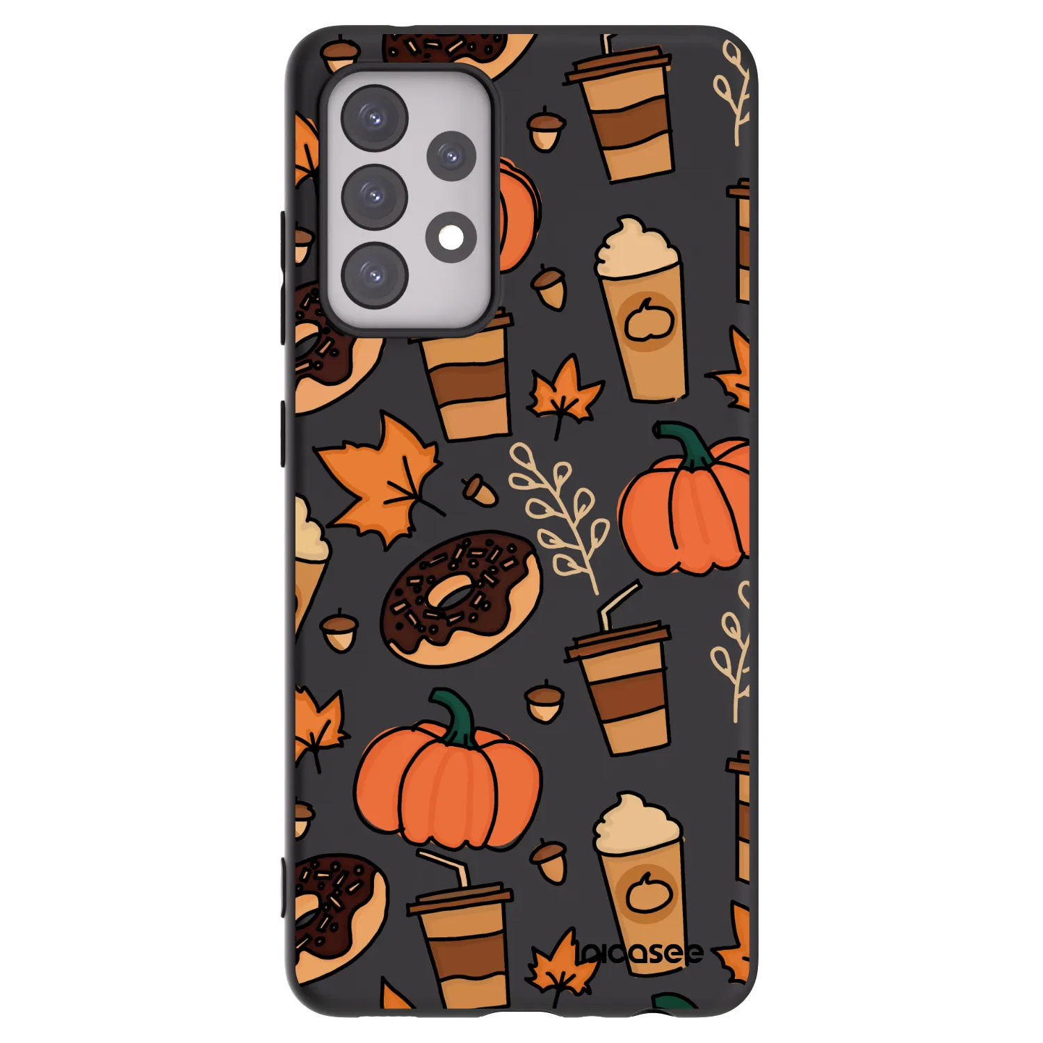 Picasee Μαύρη θήκη σιλικόνης για Samsung Galaxy A52 5G A525F - Fallovers