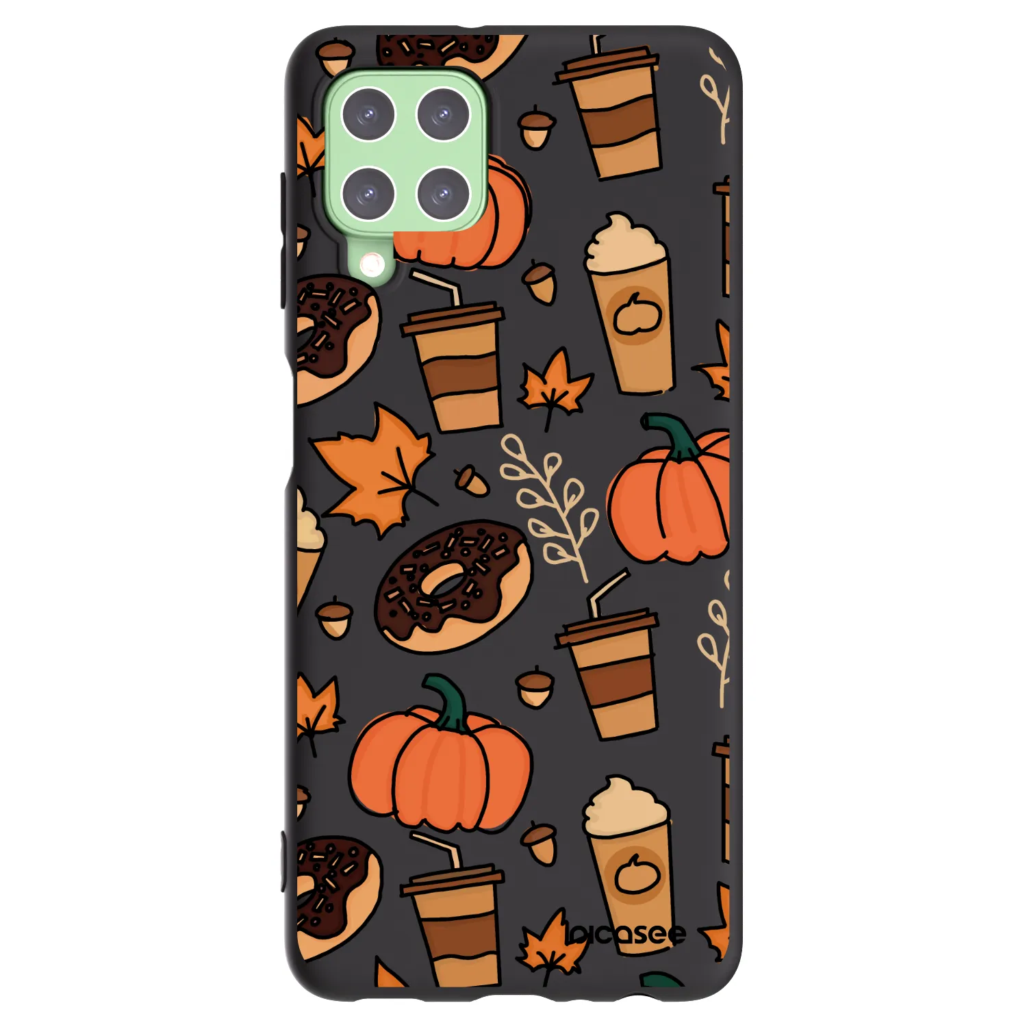 Picasee Μαύρη θήκη σιλικόνης για Samsung Galaxy A22 A225F 4G - Fallovers