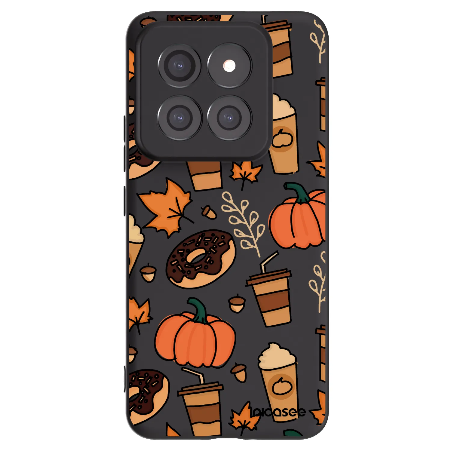 Picasee Μαύρη θήκη σιλικόνης για Xiaomi 14 Pro - Fallovers