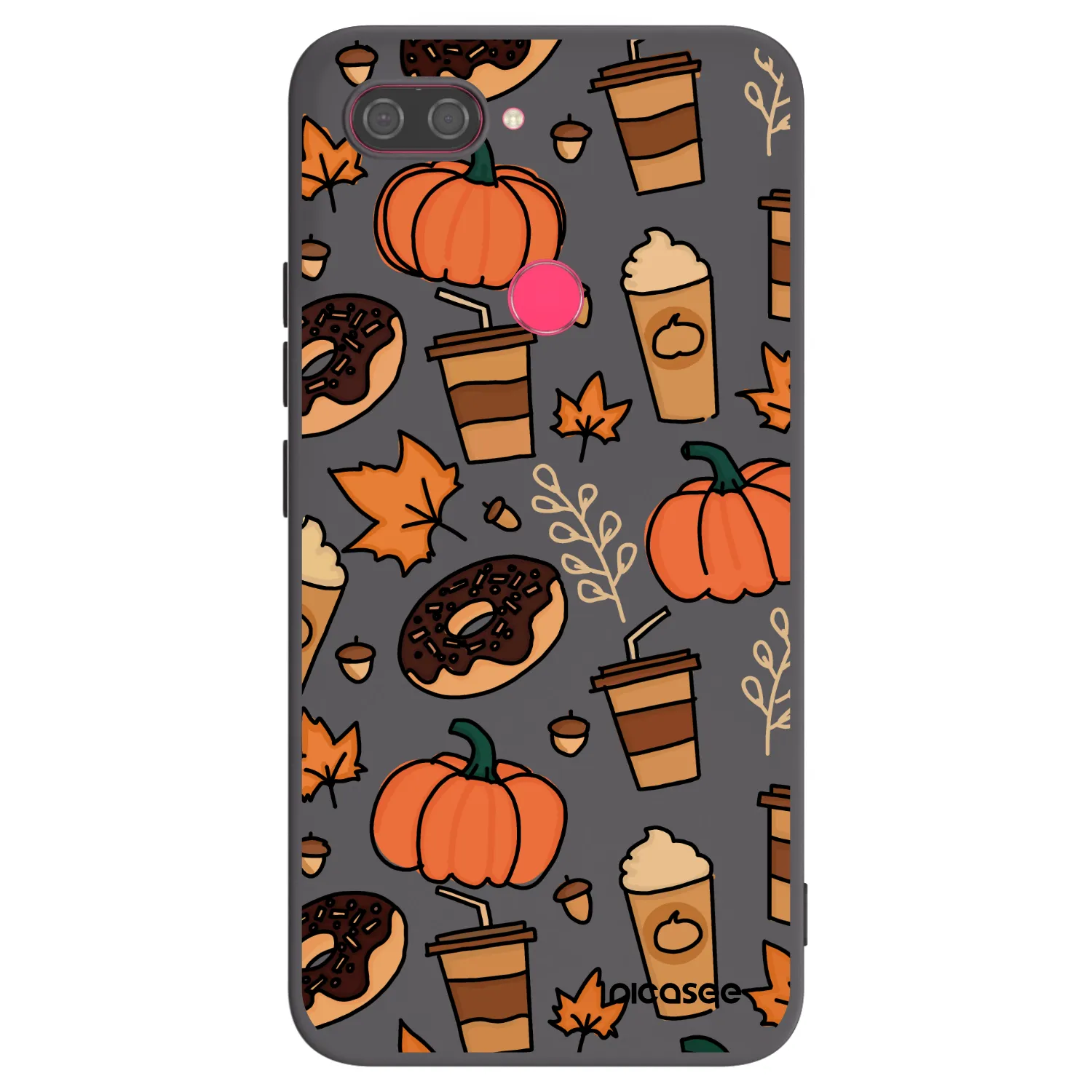 Picasee Μαύρη θήκη σιλικόνης για Xiaomi Mi 8 Lite - Fallovers