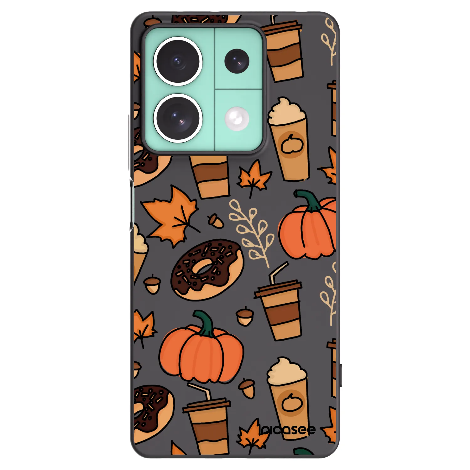Picasee Μαύρη θήκη σιλικόνης για Xiaomi Redmi Note 13 5G - Fallovers