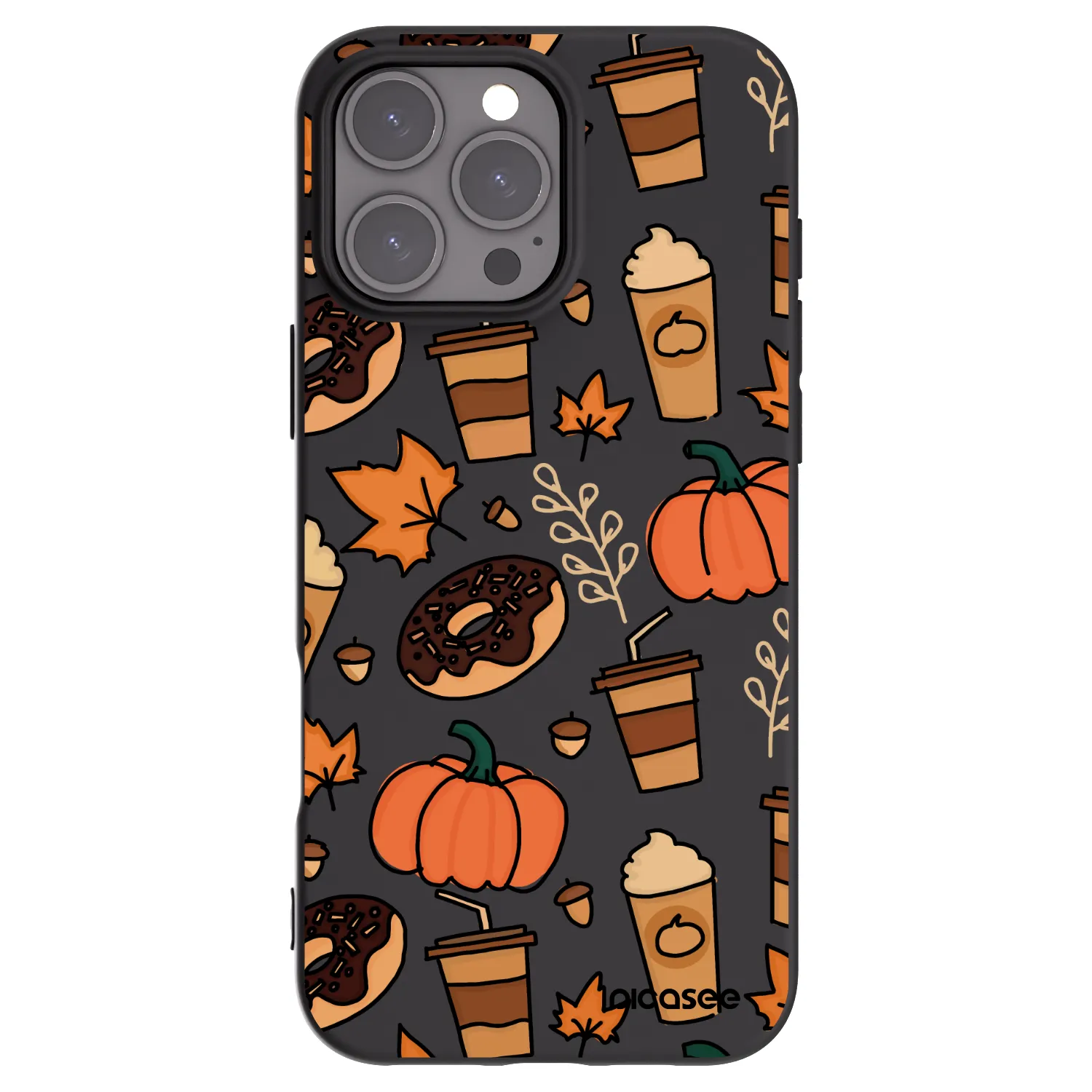 Picasee Μαύρη θήκη σιλικόνης για Apple iPhone 16 Pro Max - Fallovers