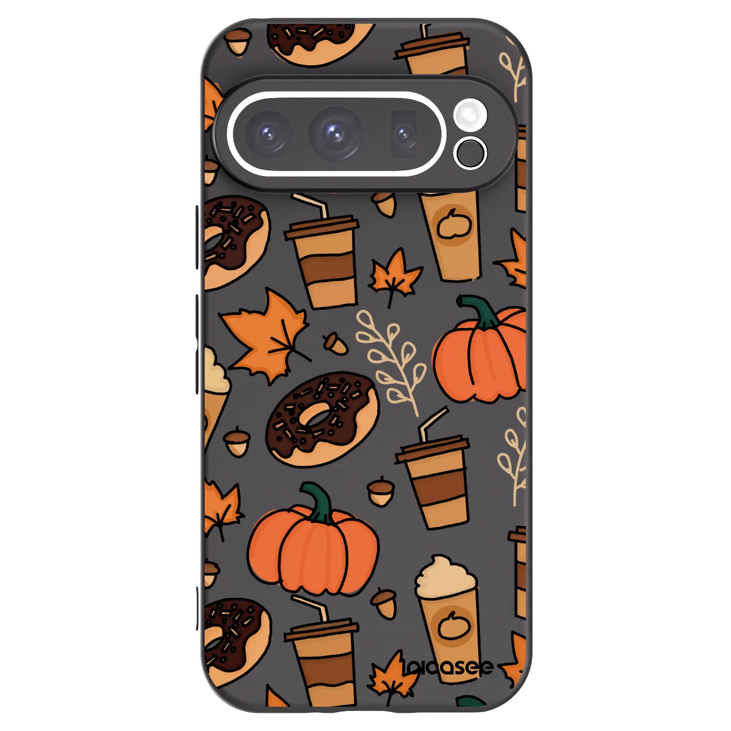 Picasee Μαύρη θήκη σιλικόνης για Google Pixel 9 Pro - Fallovers
