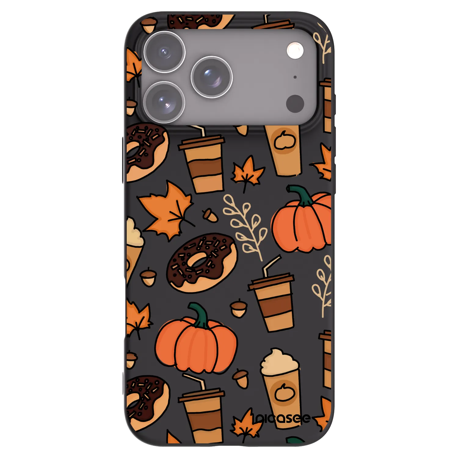 Picasee Μαύρη θήκη σιλικόνης για Apple iPhone 17 Pro Max - Fallovers