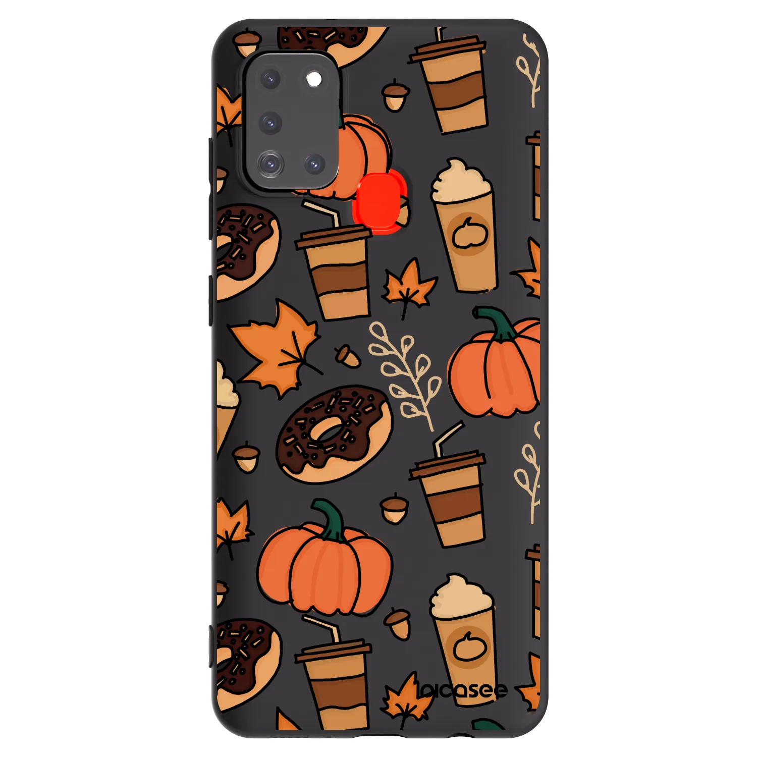Picasee Μαύρη θήκη σιλικόνης για Samsung Galaxy A21s - Fallovers