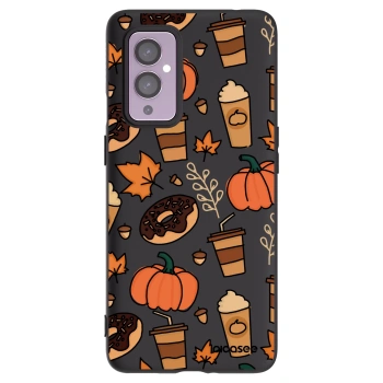 Picasee Μαύρη θήκη σιλικόνης για OnePlus 9 - Fallovers